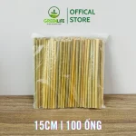 Ống Hút Cỏ Bàng GREENLIFE - Túi 100 ống - Size 15cm